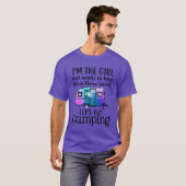 キャンプ行こうよと待ち望む乙女 Tシャツ (正面フル)
