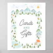 キャンプ誕生日カードとギフトサイン ポスター (正面)