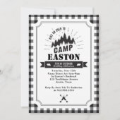 キャンプ誕生日パーティーの招待 招待状 (正面)