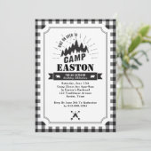 キャンプ誕生日パーティーの招待 招待状 (スタンド正面)