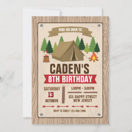 キャンプ誕生日招待状 招待状