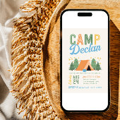 キャンプ誕生日招待状 招待状