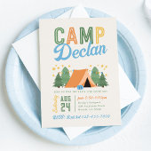 キャンプ誕生日招待状 招待状