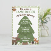キャンプ誕生日招待状 招待状 (スタンド正面)