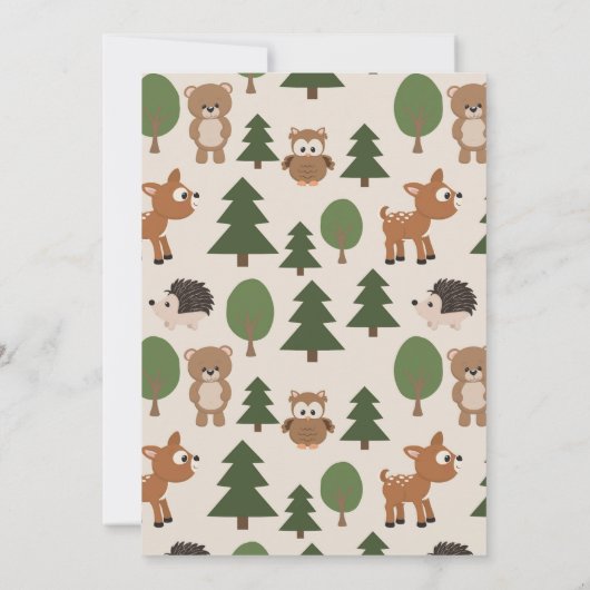 キャンプ誕生日招待状 招待状 (裏面)