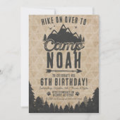 キャンプ誕生日招待状 招待状 (正面)