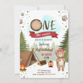 キャンプ誕生日招待状 招待状 (正面)