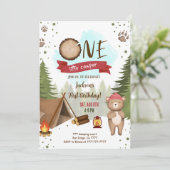 キャンプ誕生日招待状 招待状 (スタンド正面)