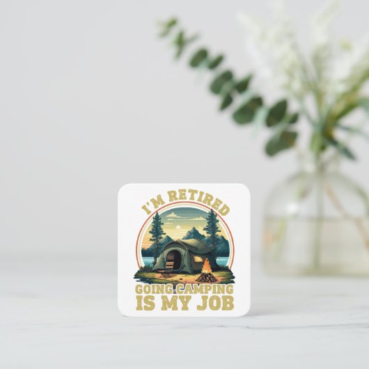 キャンプ退職したに行くカンピ退職したンに行く スクエア名刺 (スタンド正面)