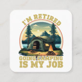 キャンプ退職したに行くカンピ退職したンに行く スクエア名刺 (裏面)