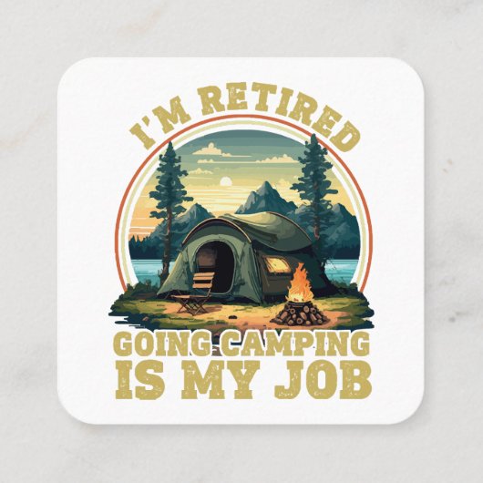 キャンプ退職したに行くカンピ退職したンに行く スクエア名刺 (裏面)