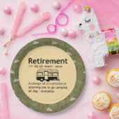 キャンプ退職定義 ペーパープレート (パーティー)