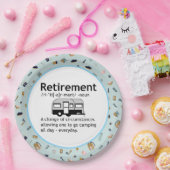 キャンプ退職定義 ペーパープレート (パーティー)