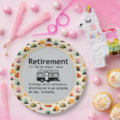 キャンプ退職定義 ペーパープレート (パーティー)