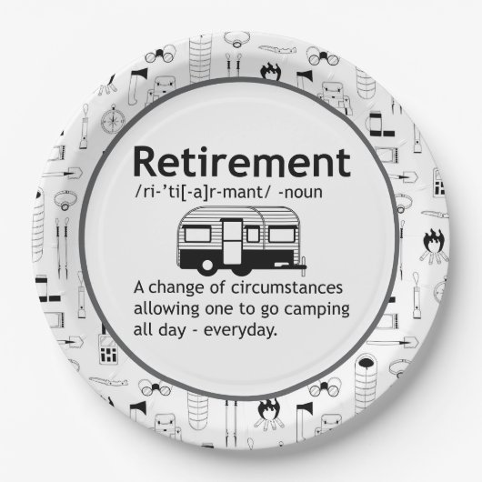 キャンプ退職定義 ペーパープレート (正面)