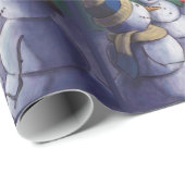 キャンプ雪だるまクリスマス ラッピングペーパー (ロールコーナー)