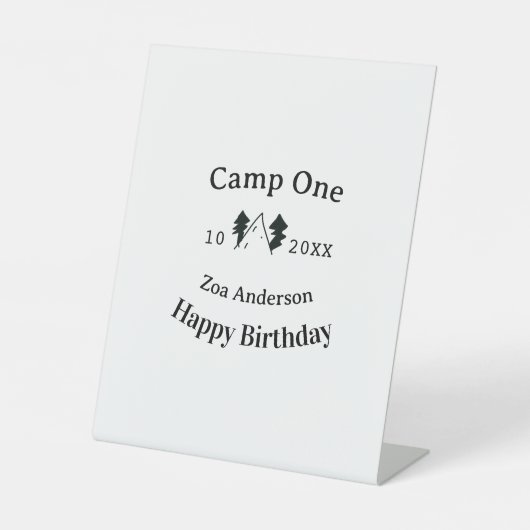 キャンプ1歳 誕生日 名前 日付 キャンプアドベンチャー 台座サイン (正面)