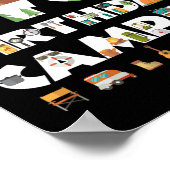 キャンプ40thバースデーキャンパーパーティーテントキャンプ場H ポスター (角)