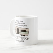 キャンプ: それはマグ生き方です コーヒーマグカップ (正面左)