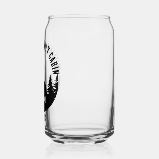 キャンプ アウトドアーズ オオカミ パーソナライズ ファミリー キャビン ネーム ガラス缶 (左)