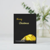 キャンプ、アウトドア編集可能クリスマス ポストカード (スタンド正面)