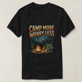 キャンプ アウトドア アドベンチャー テント 焚き火 グラフィック Tシャツ