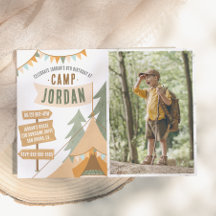 キャンプ アウトドア アドベンチャー 男の子 誕生日 パーティー 写真