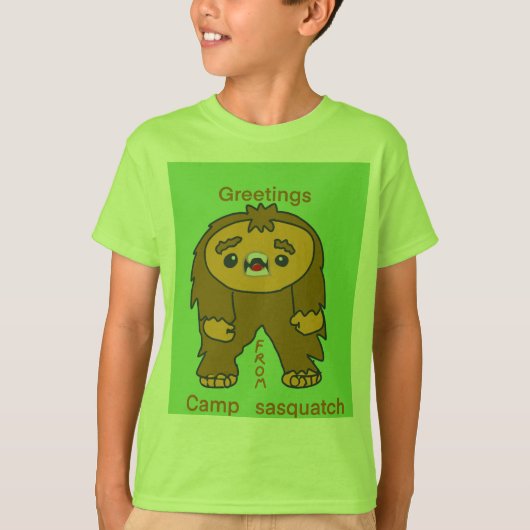 キャンプ・サスクワッチからのご挨拶 Tシャツ (正面)