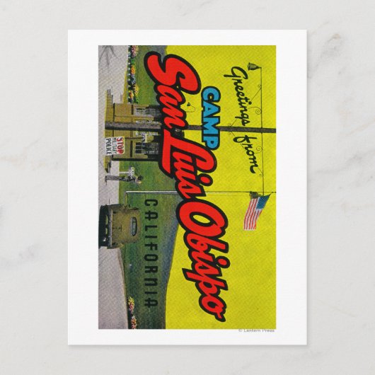 キャンプ サン ルイス オビスポ, カリフォルニア ポストカード (正面)