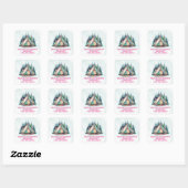 キャンプ スリープオーバー 誕生日パーティー 景品 スクエアシール (シート)