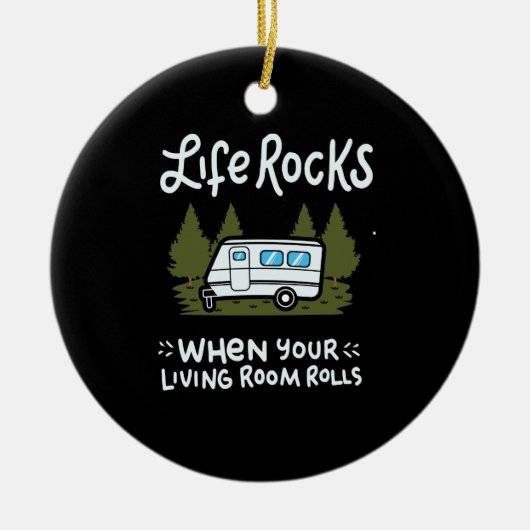 キャンプ セラミックオーナメント (正面)