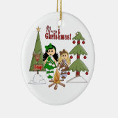 キャンプ セラミックオーナメント (右)