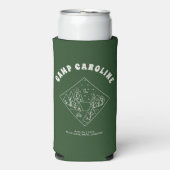 キャンプ テーマの独身最後の夜 スリム缶クーラー (Seltzer正面)