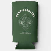 キャンプ テーマの独身最後の夜 スリム缶クーラー (正面)