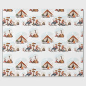 キャンプ、ハイキング、自然、アウトドア愛好家 ラッピングペーパー (フラット)