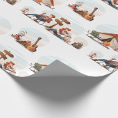 キャンプ、ハイキング、自然、アウトドア愛好家 ラッピングペーパー (角)