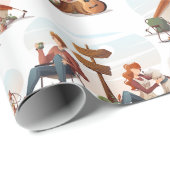 キャンプ、ハイキング、自然、アウトドア愛好家 ラッピングペーパー (ロールコーナー)