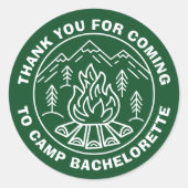 キャンプ・バチェロレッテに来てくれてありがとう ラウンドシール (正面)