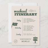 キャンプ・バチェロレッテの招待状と旅程 招待状 (裏面)