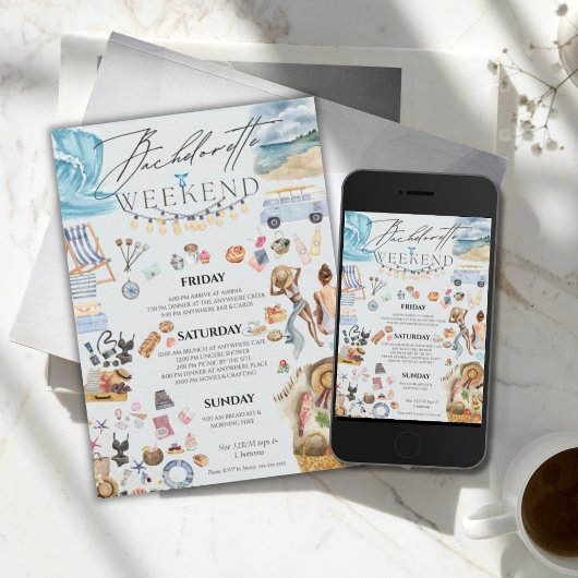 キャンプ・バチェロレッテの週末予定 招待状