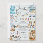 キャンプ・バチェロレッテの週末予定 招待状 (正面)