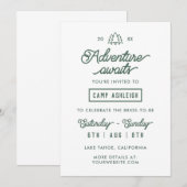 キャンプ・バチェロレッテ・パーティー・アドベンチャー・オアウェイツ 招待状 (正面/裏面)