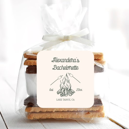 キャンプ・バチェロレッテ・パーティー スクエアシール