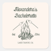 キャンプ・バチェロレッテ・パーティー スクエアシール (正面)