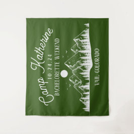 キャンプ・バチェロレッテ・マウンテン・グランピング・ウィークエンド・パーティー タペストリー