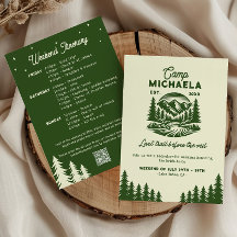 キャンプ・バチェロレッテ ラスト・トレイル・ウィークエンドのスケジュール