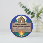 キャンプ バット ミッツヴァー バー ミッツヴァー 丸型 招待状 (スタンド正面)