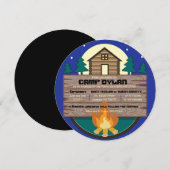 キャンプ バット ミッツヴァー バー ミッツヴァー 丸型 招待状 (正面/裏面)