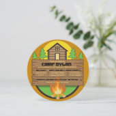 キャンプ バット ミッツヴァー バー ミッツヴァー 丸型 招待状 (スタンド正面)