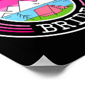 キャンプ バッハ 花嫁 ブライズメイド レトロ キャンピング バチェロレッテ ポスター (角)